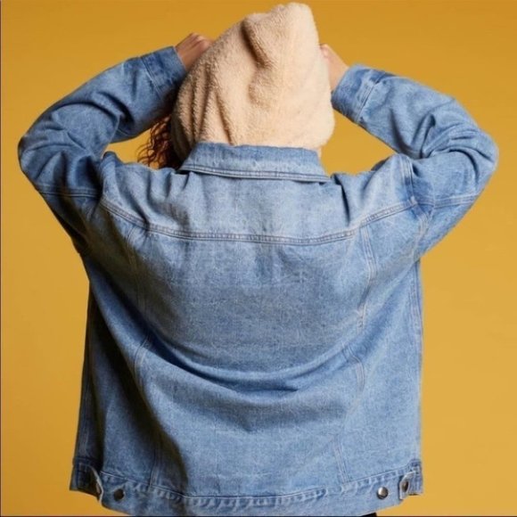 TRUE IMG Denim Jacket with Teddy Hoodie - Picture 7 of 9